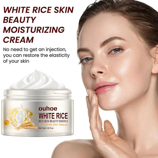 White Rice Nourishing Cream Facial Moisturizing Smoothing Hydrating Brightening Lifting Firming Skin Care Product 30g