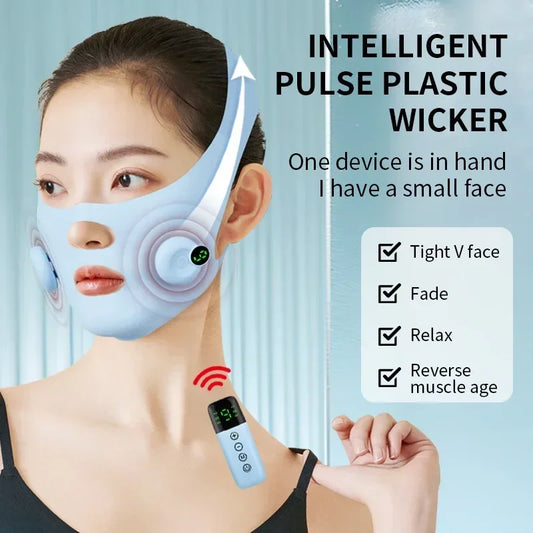 EMS Facial Shaping Massager Face Lifting Double Chin Removal Device Face Slimming V Line Lift Belt Skin Care Beauty Instrument